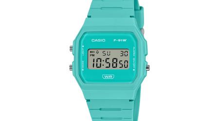 Casio hat die neue G-Shock F-91WB-2A2 Uhr mit einer 7-Jahres-Batterie