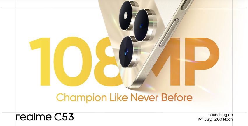 Jetzt ist es offiziell: Die neue Version des realme C53 mit einer 108 MP-Kamera und einem 5000 mAh-Akku wird am 19. Juli auf den Markt kommen