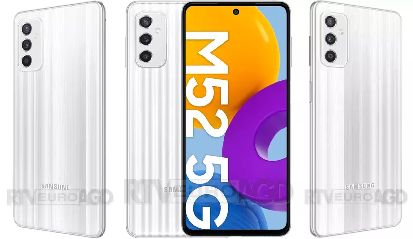 Hochwertige Bilder des Samsung Galaxy M52 5G sind veröffentlicht worden