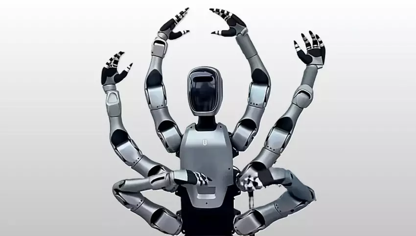 Shiva, halt mein Bier: Das chinesische Unternehmen Midea stellte den Industrieandroiden Miro U mit sechs Armen vor