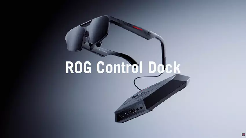 ASUS ROG XREAL R1 AR Gaming-Brille mit Dockingstation