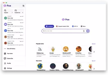 Poe hat eine Desktop-App vorgestellt, die ...