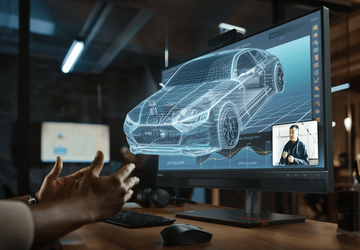 Der Lenovo ThinkVision 3D-Monitor wird im ...