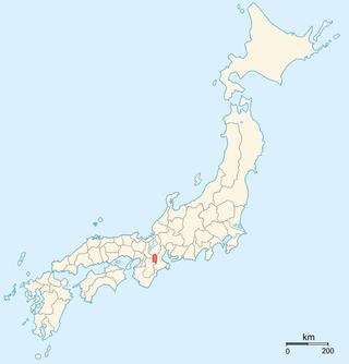 Historische Provinz Iga auf der Karte von Japan