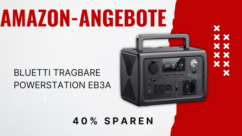 BLUETTI Tragbare Powerstation EB3A – Jetzt 160€ günstiger!