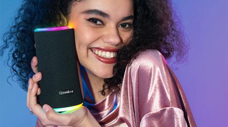 Anker Soundcore Flare 2: kabelloser 20-W-Lautsprecher mit IPX7-Schutz, Surround-Sound und RGB-Beleuchtung für $52