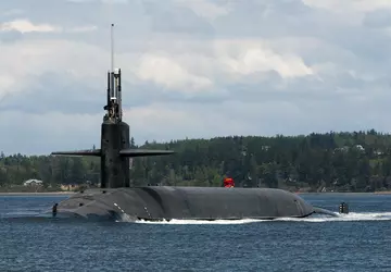 Das atomgetriebene U-Boot USS Alabama, das ...