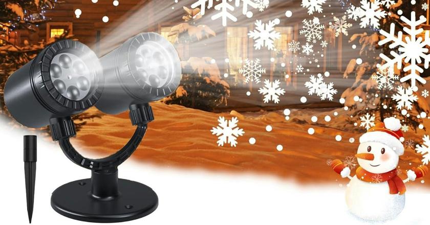 Weihnachten Schneeflocke LED-Lichtprojektor CHICLEW