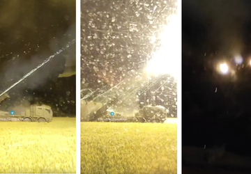 Zum ersten Mal demonstrierten die Streitkräfte ...