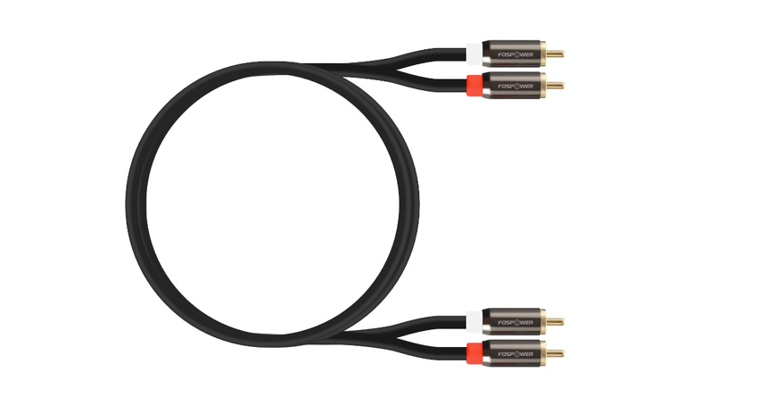 FosPower 2 RCA M/M Stereo-Audiokabel für Auto-Audio