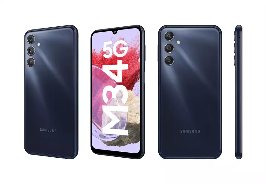 120Hz AMOLED-Display, Exynos 1280 Chip und 6000mAh Akku: Bilder und Spezifikationen des Samsung Galaxy M34 5G sind online aufgetaucht