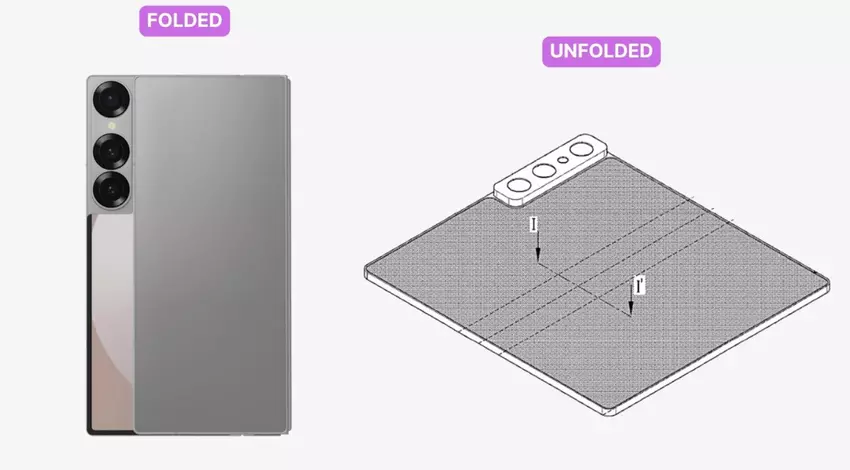 Samsung entwickelt ein Smartphone mit einem Bildschirm, der sich in beide Richtungen falten lässt