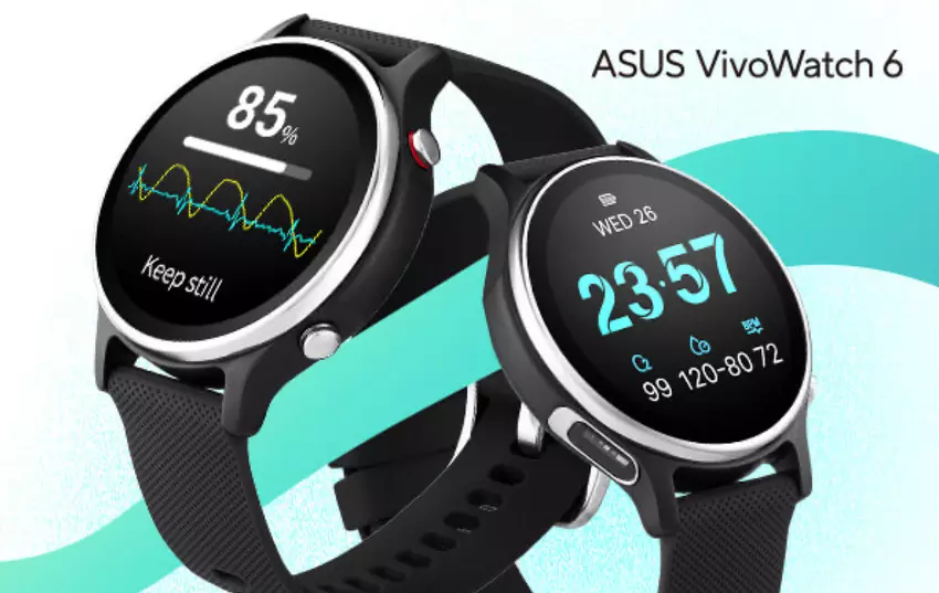 ASUS VivoWatch 6: AMOLED-Display, EKG-Sensor und bis zu 14 Tage Akkulaufzeit für $140