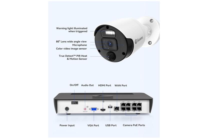 Swann 4K Master PoE Überwachungssystem Haus