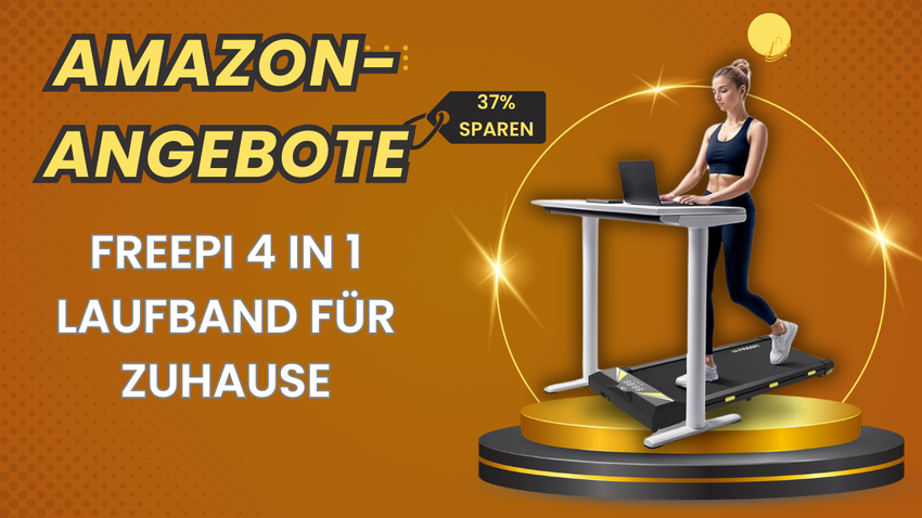 Freepi 4 in 1 Klappbares Laufband mit LED-Display – Spare 110€!