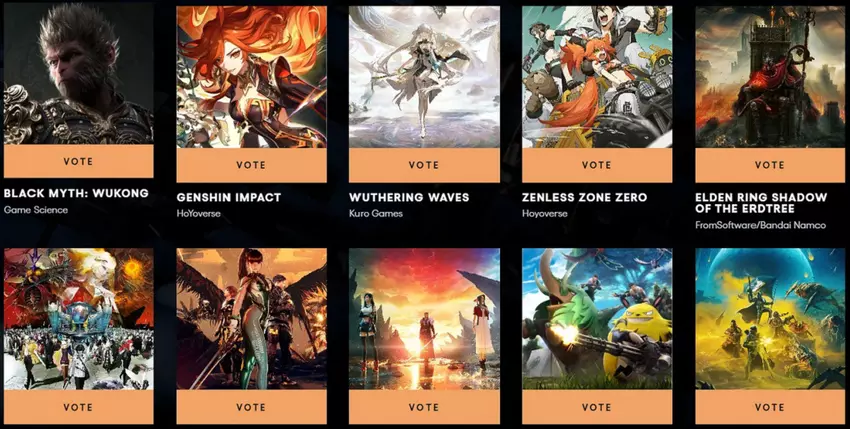 Die zweite Runde der Abstimmung für die Kategorie "Players' Choice" der The Game Awards 2024 hat begonnen