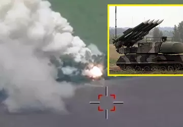 Ukrainische Streitkräfte zerstören russisches Boden-Luft-Raketensystem Buk-M1-2