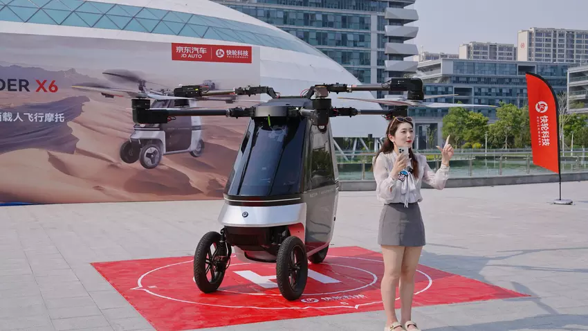 Fliegendes Motorrad Kuickwheel Skyrider X6