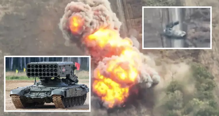 Eine FPV-Drohne zerlegte ein russisches schweres ...