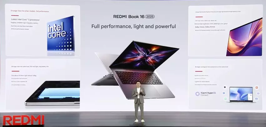 Xiaomi präsentiert RedmiBook (2025): dünne Laptops mit Intel Core 5-220H, 19 Stunden Akkulaufzeit und 2,8K-Display