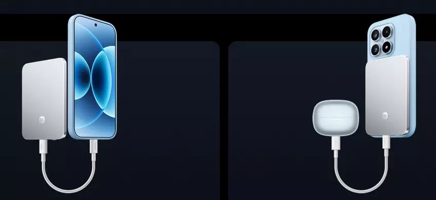 Verschiedene Farboptionen der Ultrathin Magnetic Power Bank