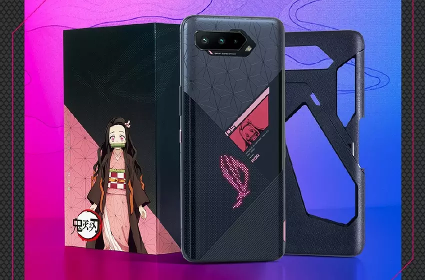 Das Gaming-Smartphone ASUS ROG Phone 5s wird für Fans des Anime Demon Slayer angeboten