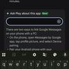 Ein Benutzer stellt eine Frage zu der App über Gemini