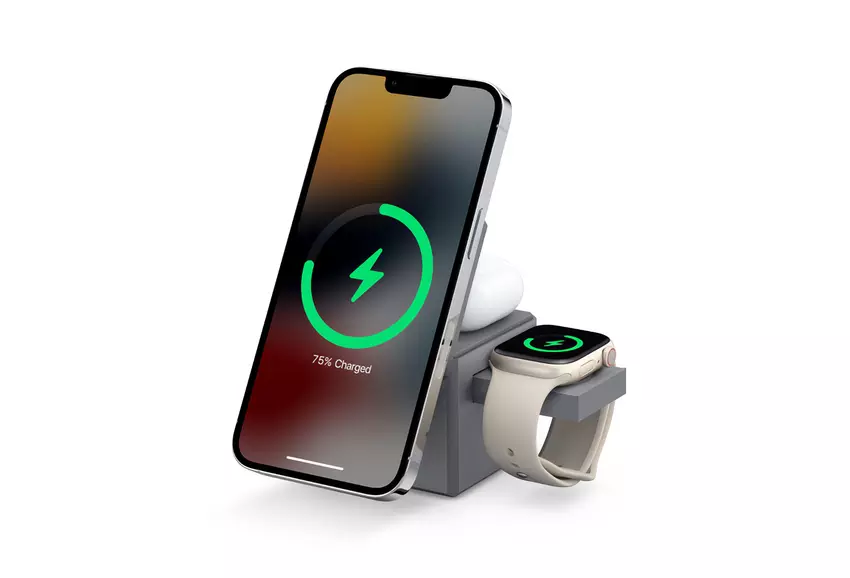 Anker 3-in-1-Würfel: Kompakte kabellose MagSafe Ladestation für iPhone, Apple Watch und AirPods