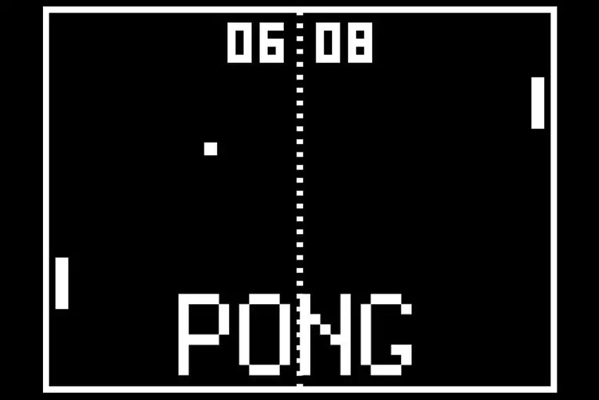 Screenshot des PONG-Spiels von 1971