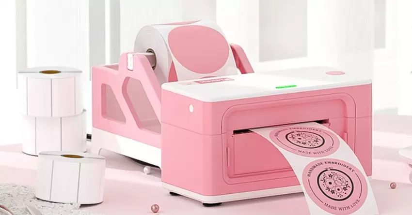 MUNBYN Rosa bester drucker für sticker