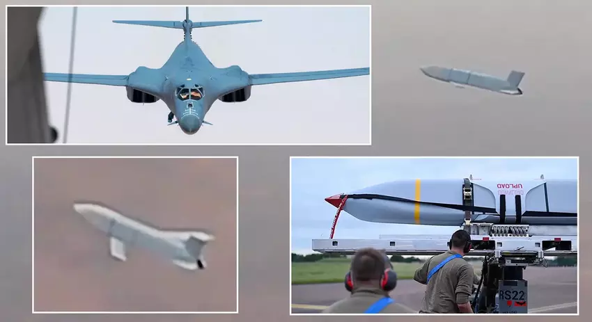 US-Luftwaffe zeigt seltenes Video vom Start der AGM-158 JASSM-Rakete vom strategischen Bomber B-1B Lancer