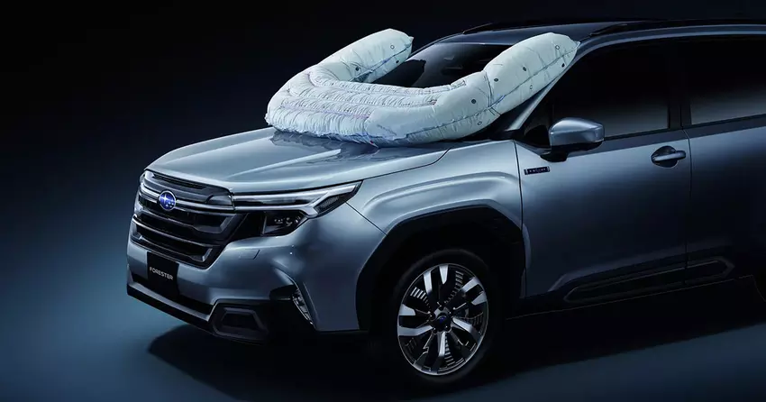 Subaru hat einen externen Airbag entwickelt, der Radfahrer vor dem Aufprall auf die Windschutzscheibe schützt