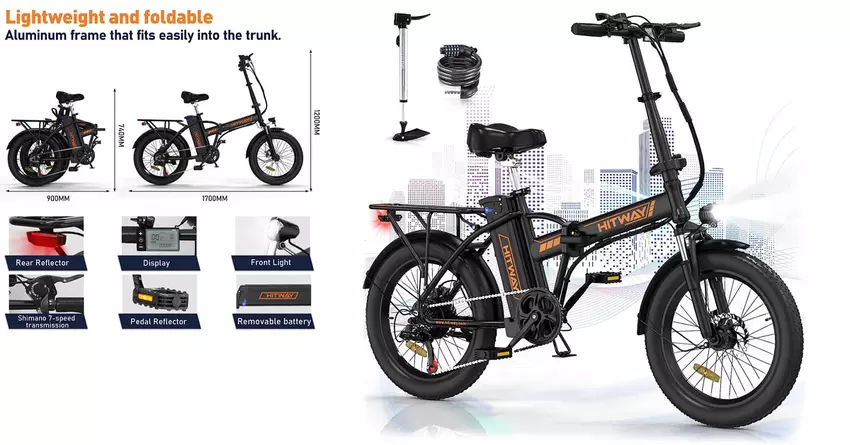 HITWAY BK11 E-Bike 20" Klapprad beste E-Bike für große Jungs
