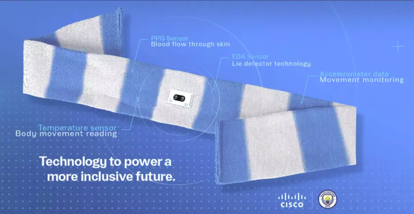 Manchester City bringt einen intelligenten Schal auf den Markt, der die Reaktionen der Fans aufzeichnet