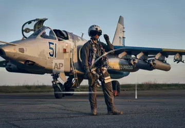 Die ukrainischen Luftstreitkräfte zeigten zum ersten ...