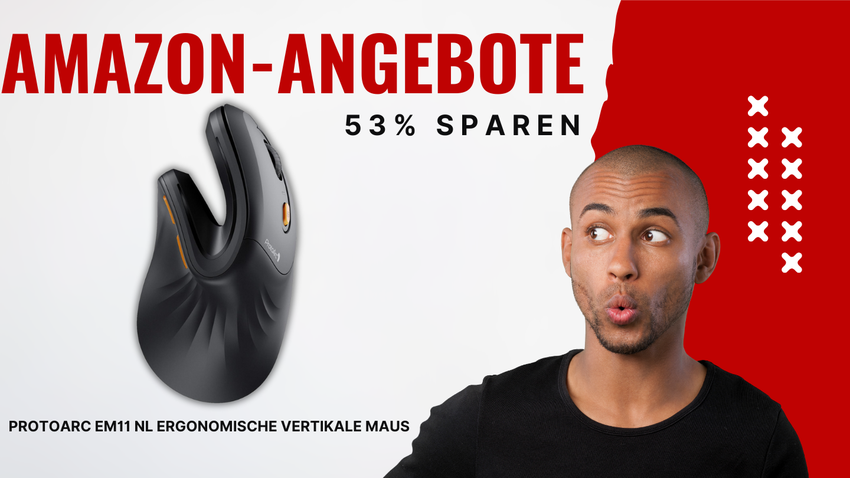 ProtoArc EM11 NL Ergonomische Vertikale Maus – 19,72€ gespart mit 53% Preissenkung!