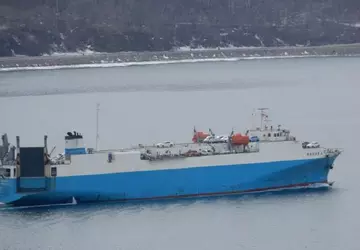 Das russische Schiff „Angara“ mit 570 ...