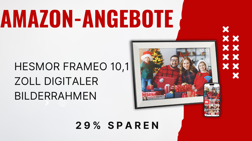 Hesmor Frameo 10,1 Zoll WLAN Bilderrahmen – Spare jetzt 26€!