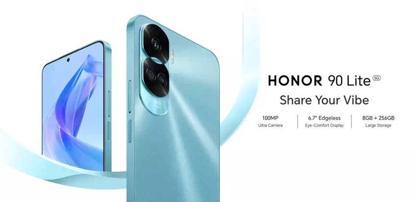 Honor 90 Lite: Dimensity 6020 Chip, 100 MP Kamera und 4500 mAh Akku mit 35W Ladeleistung