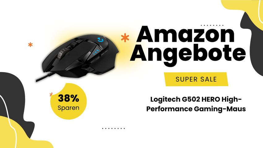 Logitech G502 HERO Gaming-Maus – Black Friday Rabatt von 21€!