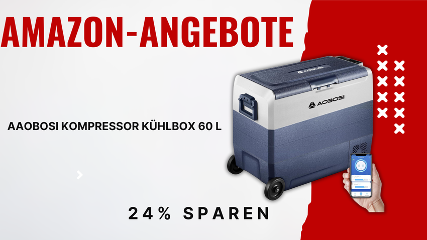 AAOBOSI Kompressor Kühlbox 60 L – Spare 100€ bei der intelligenten Dual-Zone Kühlbox!