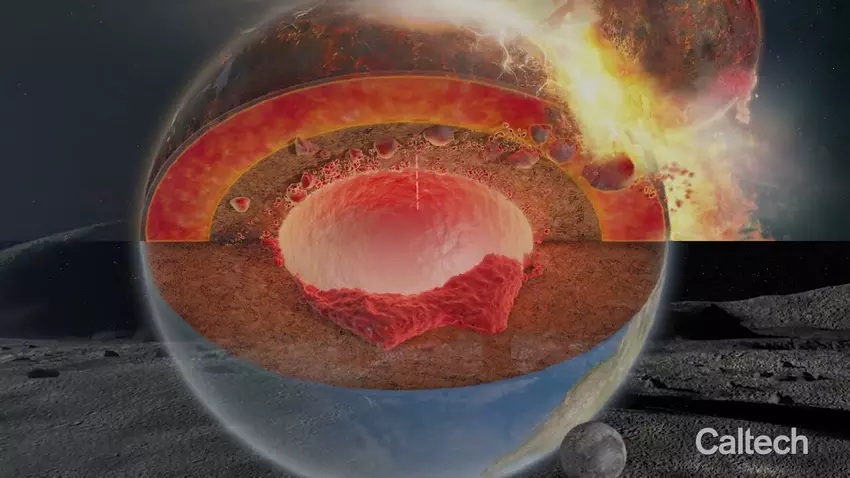 Riesige Teile des alten Planeten Theia, der zur Entstehung des Mondes beigetragen hat, treiben im Inneren der Erde