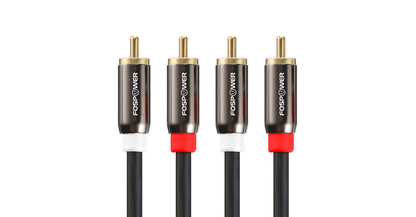 FosPower 2 RCA M/M Cinch Kabel Auto Subwoofer
