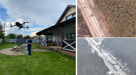 Ein 15-jähriger Ukrainer half mit Hilfe eines DJI-Quadrocopters dabei, einen Konvoi russischer Ausrüstung zu zerstören