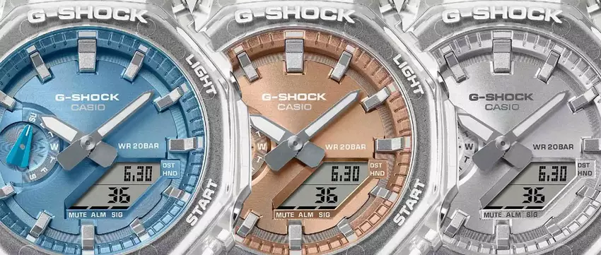 Casio hat in Europa mit dem Verkauf der neuen durchsichtigen, mehrfarbigen Uhr GA-2100BM begonnen