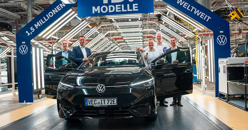 Volkswagen hat das eineinhalbmillionste Elektrofahrzeug der ID-Familie vorgestellt.