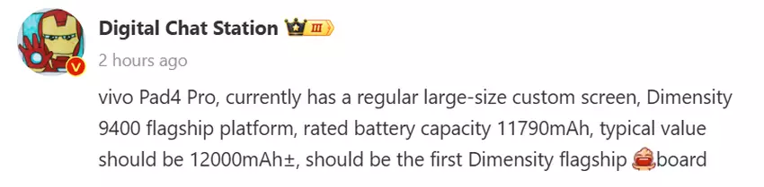 Ein Insider-Post auf der chinesischen Plattform Weibo