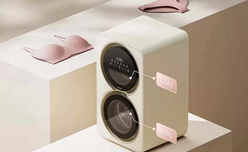 Dreame stellte Double Yolk Egg vor — eine ultrakompakte Waschmaschine mit zwei Trommeln und einem Trockner