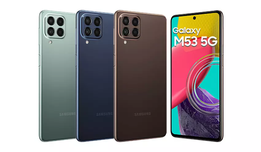 Wie viel kostet das Samsung Galaxy M53 5G mit Dimensity 900 Chip und 108 MP Kamera in Europa?