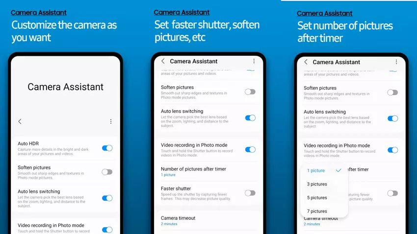 Es wurde bekannt, welche Samsung Galaxy-Smartphones die Camera Assistant-App unterstützen